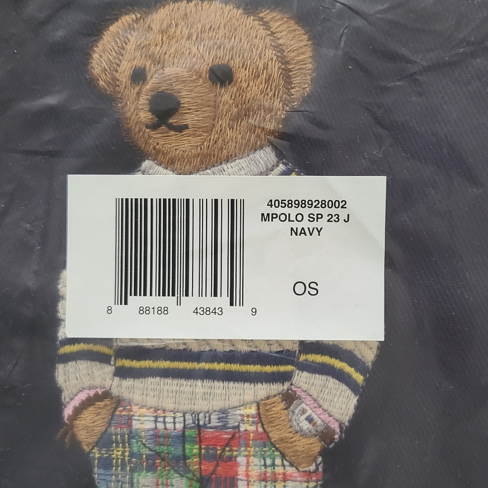 NWT Polo Ralph Lauren - Polo Bear Twill Shopper Tote - Navy - Picture 6 of 6